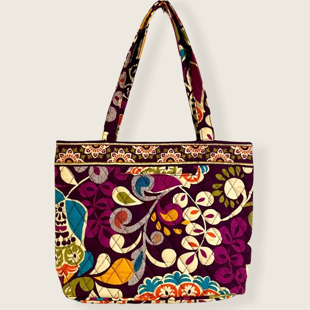 Vera Bradley Quilted Retro Floral Handbag Purse